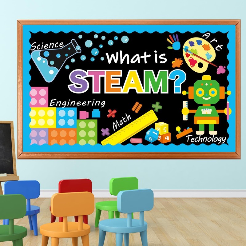 STEAM Bulletin Board Decorations STEAM Science Bulletin Board Math Technology