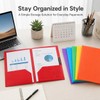 Cliory 6-Pack Two-Pocket Folders for Students & Office