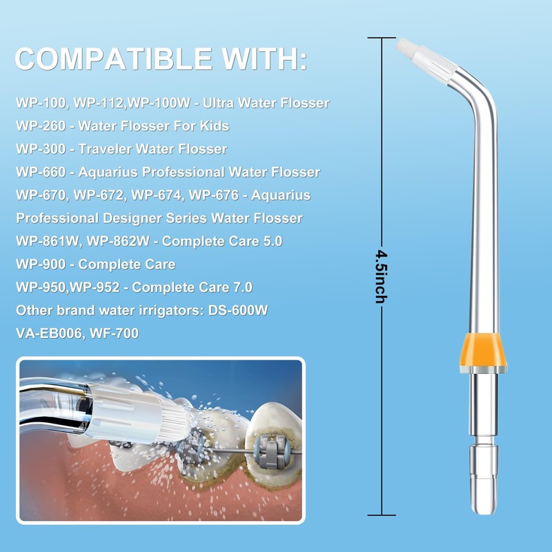 Replacement Tips for Waterpik Water Flosser - Replacement Orthodontic Tips