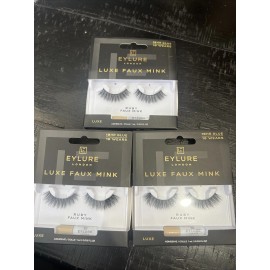 Eylure London Eyelashes Ruby Luxe Silk Effect (New In Box) - Lot Of 3