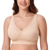 AISILIN Women's Wireless Bra Plus Size Full Coverage Seamless Unlined