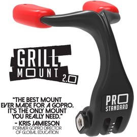Pro Standard Grill Mount 2. 0 - The Best Mouth Mount Compatible with GoPro Cameras (Black/red)â¦