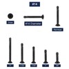 #14 x 1-1/2" Sheet Metal Screws 100Pcs 410 Stainless Steel