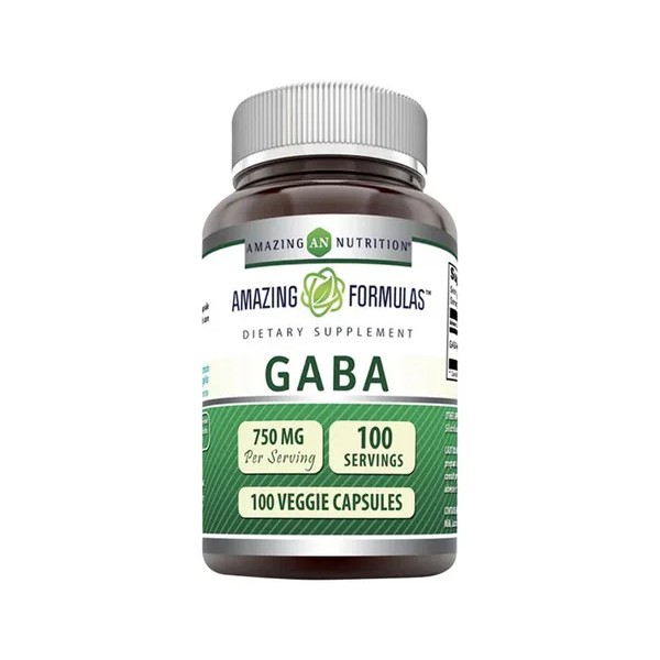 Amazing Formulas GABA 750mg 100 Cápsulas Vegetales Suplemento Reducción del