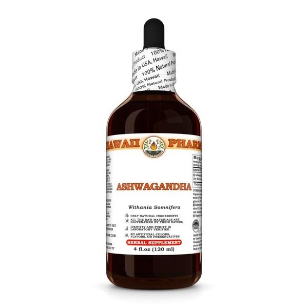 Hawaii Pharm Ashwagandha Extract, Tincture for Brain Function and Emotional