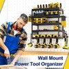 jsyonii Power Tool Organizer, 5 Layer Drill Holders Wall Mount,