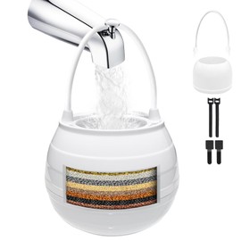 Bath Filter for Tub, Nvsvpv Water Filter for Bathtub, 3,000 Gallons of Filtration, Hard Water Softener to Remove Lead,Chlorine and Fluoride, Enhances Skin, Hair and Nails Condition, White