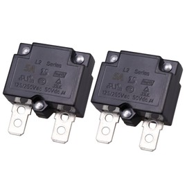 RKURCK 2Pcs Thermal Circuit Breaker 5Amp Thermal Overload Protector L2 Series 125-250V AC 50V DC Automatic Reset Relay Fuse Thermal Switch Circuit Breaker Current Overload Protector