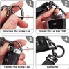 Carbon Fiber Style Car Keychain Microfiber Leather Key Chain, Universal