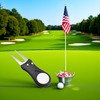 Cawhui 1Pc Black Golf Repair Tool Stainless Steel Foldable, Golf
