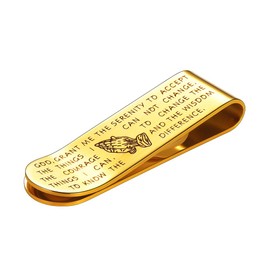 FaithHeart Money Clip for Men, Stainless Steel Money Clip with Bible, Religious Praying Hands Accessories, Unique Money Clip for Dad Friends, Gift for Father's Day, Valentine's Day, Not customizable