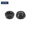 uxcell 35Pcs M6 x 1 Nylon Insert Hex Lock Nuts,