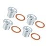 Motoforti Oil Drain Plug Screw,for Citroen C3 2003-2010, Silver Tone,