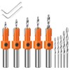 5Pcs Adjustable 8mm Countersink Drill Bit Set with 5 Free