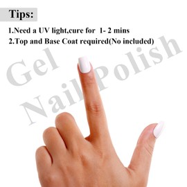 Imtiti 10ML White Nail Gel Polish Soak Off LED UV Nail Gel DIY at Home Salon Art Gift for Women Girls 1PCS