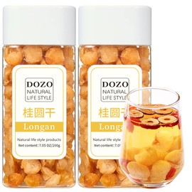 DOZO Dried Longan 400g/14.1oz Natural Dried Longan Fruit Tea Fruit Meat 100% Sun Dried Longan Sugar Free Premium Dried Longan Seedless Used in teas, Snacks, Dessert, Edible, Cooking 桂圆 桂圆干 桂圆肉 龍眼乾