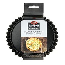 Tala Non Stick 6" Fluted Flan & Tart Dish, Black