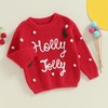 Nicoxijia Toddler Baby Boy Girl Christmas Sweater Long Sleeve Embroidery