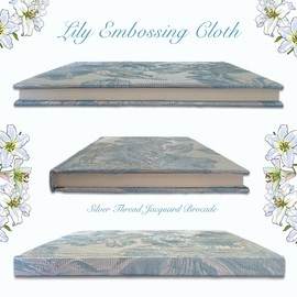 ipoul Hardcover Journal, Flower Notebook, A5, 6x8, Lined Pages, Lay-flat, Beautiful Journal for Women, Lily Flower, Blue Journal for Writing, Personal Notebook, Dream Journal, Self Care Journal