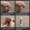NIYATA 4Pcs 90 Degree Hook Lock Bolt,304 Stainless Steel Safety