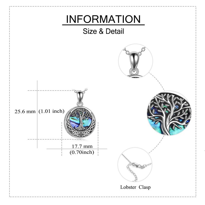 ONEFINITY Tree of Life Urn Necklaces for Ashes Sterling Silver
