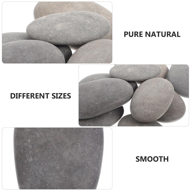 SAFIGLE Natural Stone Round Painting Stone Smooth Rock DIY Painting