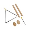 Triangle Percussion Instrument Set Wood Musical Percussion Instrument Toy for