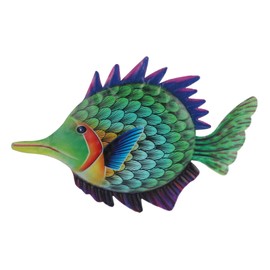 Holibanna Metal Fish Wall Decor Eye-catching Ocean Art Sculpture for Indoor Outdoor Decoration for Home Garden Shops and Hotels Vibrant Design