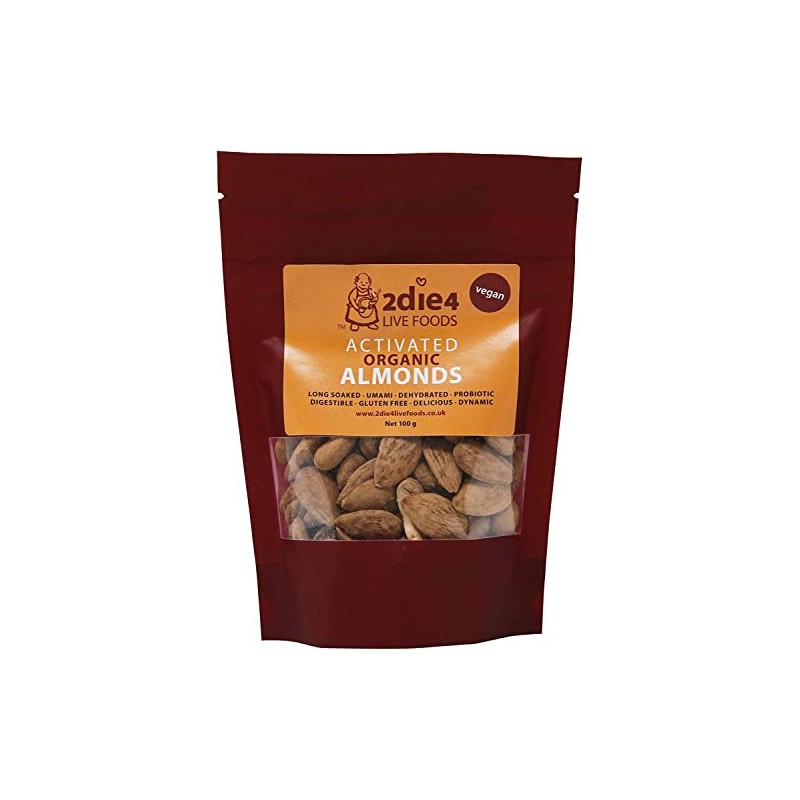 2Die4 Organic Activated Almonds, 100g