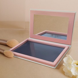 Pinelife Magnetic Makeup Palette DIY Empty Eyeshadow Lipstick Palette with Mirror 3D Finish Surface Paper Makeup Organizer (Your Art)