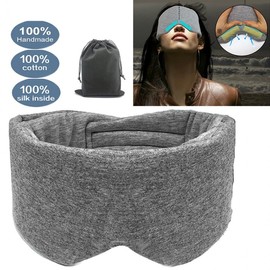 Soft touch cotton blackout sleeping eye mask Insomnia deep sleep wide eye mask Squeaking silk good sleep Soft touch cotton blackout sleeping eye mask black 3ea