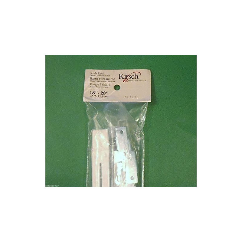 TWO Kirsch FLAT SASH RODS for Top & Bottom Doors