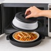 Collapsible Microwave Food Splatter Cover with Steam Vents – Foldable