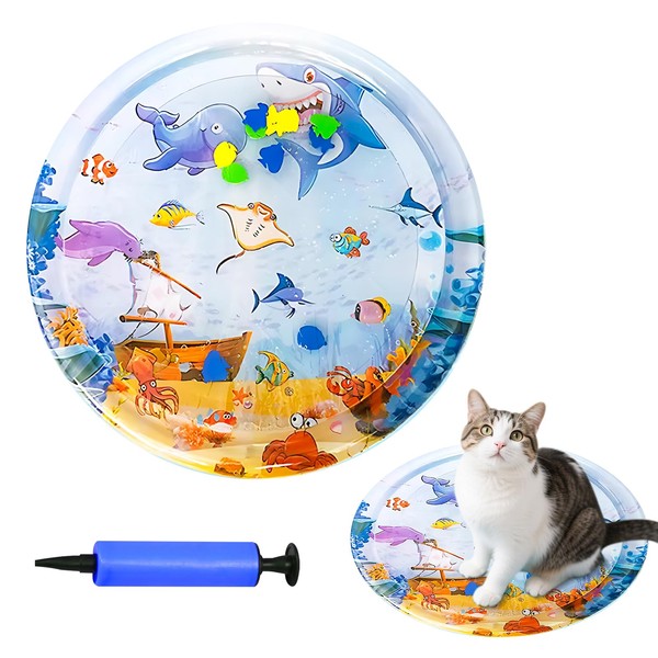 mtlsttbd Cat Dog Water Mat, 2025 Newly Upgraded, Thickened Ocean