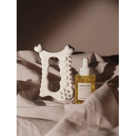 Ceramic 100% Detox Gua Sha+Organic Jojoba Oil Lymphatic Circulation Management Massager SET / 세라믹100% 디톡괄사+유기농 호호바오일 림프 순환관리 마사저 SET