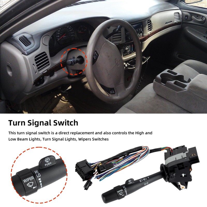 OVANOH Multifunction Turn Signal Switch Combination Control Headlamp Windshield Wiper