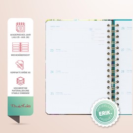 Grupo Erik Frida Kahlo 2026 Calendar School Calendar 2025/2026 Diary School Planner 2025 2026 A5 Students Ring Binder A5 Gift School School Girls and Boys