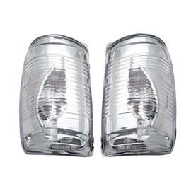 TOTMOX Espejo retrovisor lateral de la lámpara intermitente de la carcasa de la lente transparente, espejo retrovisor retrovisor, cubierta de la lámpara indicadora, compatible con Ford Transit MK8, izquierda y derecha