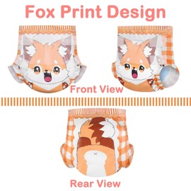 Landofgenie Adult Printed Diaper High Absorption Capacity 10Pack (L36-46")