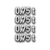 Sticker 0.75 t Car Trailer Weight 750 kg Box 3.5