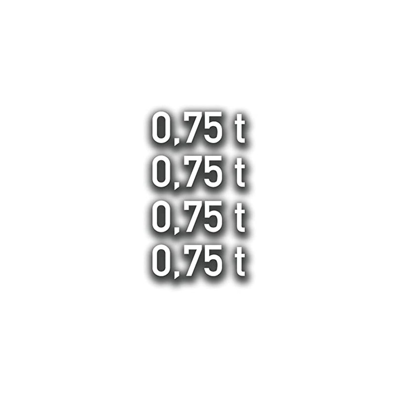 Sticker 0.75 t Car Trailer Weight 750 kg Box 3.5