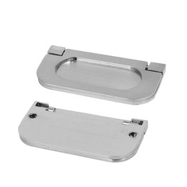 XMHF Alloy Recessed Type Handle Flush Door Pull for Pocket Doors, Silvery Rustproof Recessed Finger Pulls for Sliding Doors, Cabinets, Drawers (2 Pack)