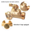 Xiny Tool Brass Garden Hose Splitter (2 Way), Solid Brass