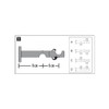 GARDINIA Chicago Series Double Combination Bracket with Metal Mounting Plate