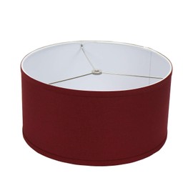 FenchelShades.com 14" Top Diameter x 14" Bottom Diameter 7" Height Cylinder Drum Lampshade USA Made (Linen Brick)