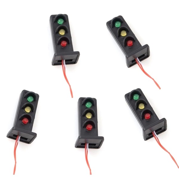 Universal 5Pcs 1:87 Train Model Traffic Light Mini Sand Table