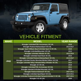 AUTOSAVER88 Radiator Compatible with 2012-2017 Jeep Wrangler 3.6L, 2007-2011 Jeep Wrangler 3.8L V6 ATRD1049