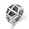 Raymard Men's Christian Cross Rings,Stainless Steel Crucifix Religious Rings for