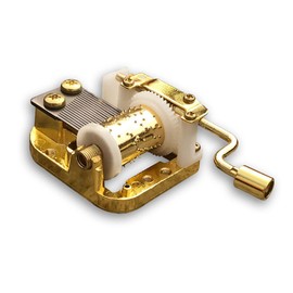 BinkeGG Play (Davy Jones (Pirates of The Caribbean)) Golden Music Box Spare Part Hand Crank Sankyo Musical Movement for DIY Musical Boxes (30 Tunes Option)
