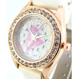 Pure Time London Girl's or Ladies Rose Gold Case Ballerina Charm Watch - NPT007